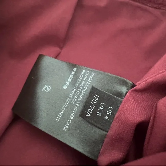 Dark Red Suede Flared High Rise - Picture 7 of 10